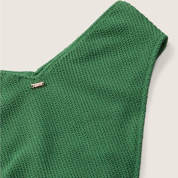 Green high waist crinkle cheeky bikini bottom size XL - Picture 5 of 9